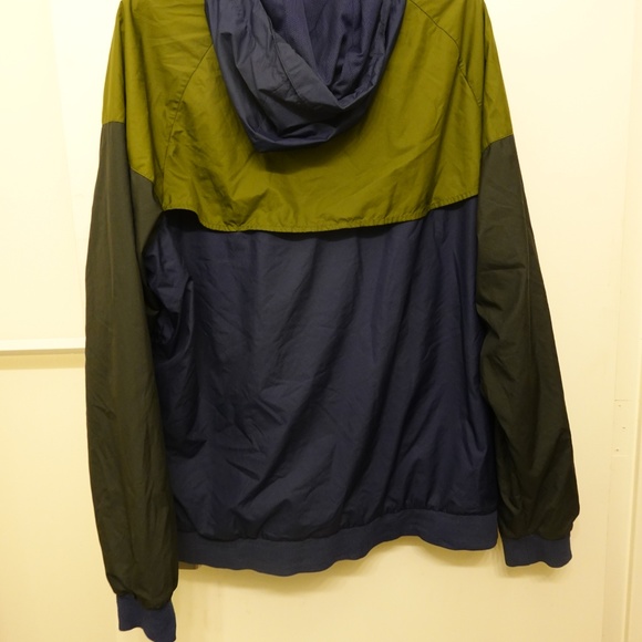 Nike Colorblock Windbreaker Jacket - Olive & Navy - Picture 4 of 4